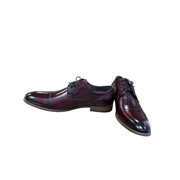 Stacy Adams Mens Burgundy Leather Oxford Dress Shoes Size 14W SKU 9780 main image 9